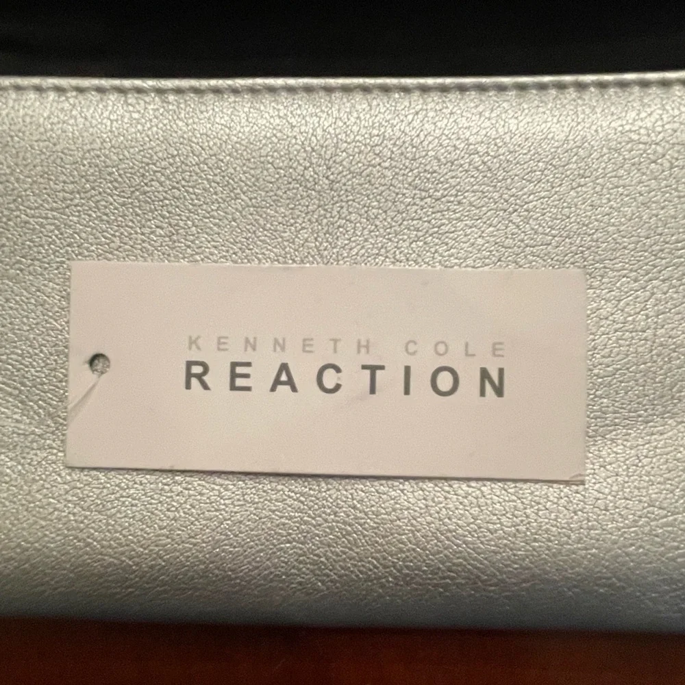 Kenneth‎ Cole Reaction Silver Envelope Flap Clutch